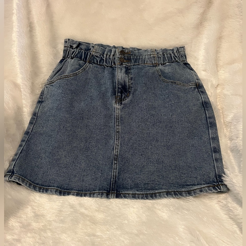 WISHLIST Jean Skirt - Mid Denim— Medium